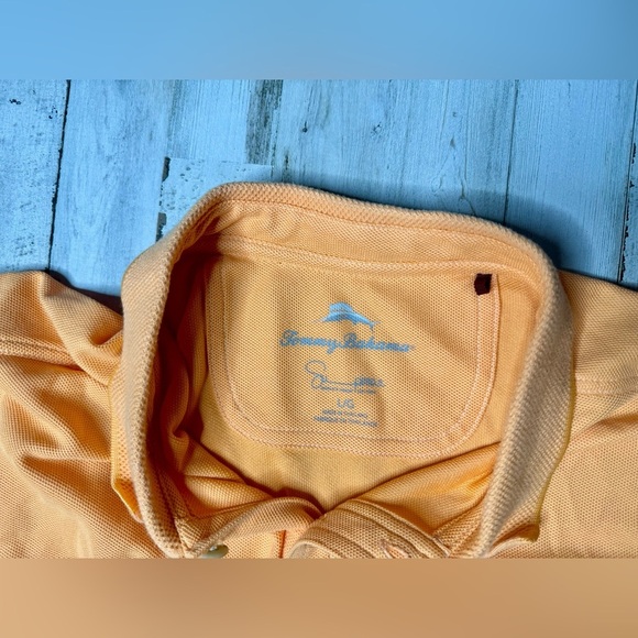 Tommy Bahama Men’s L Shirt Orange Supima Cotton Island Zone Short Sleeve Shirt - Picture 4 of 9
